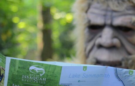 Sasquatch reading Issaquah map