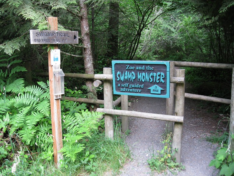 Swamp Monster trail sign