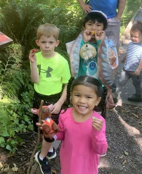 Kids on Swamp Monster trail