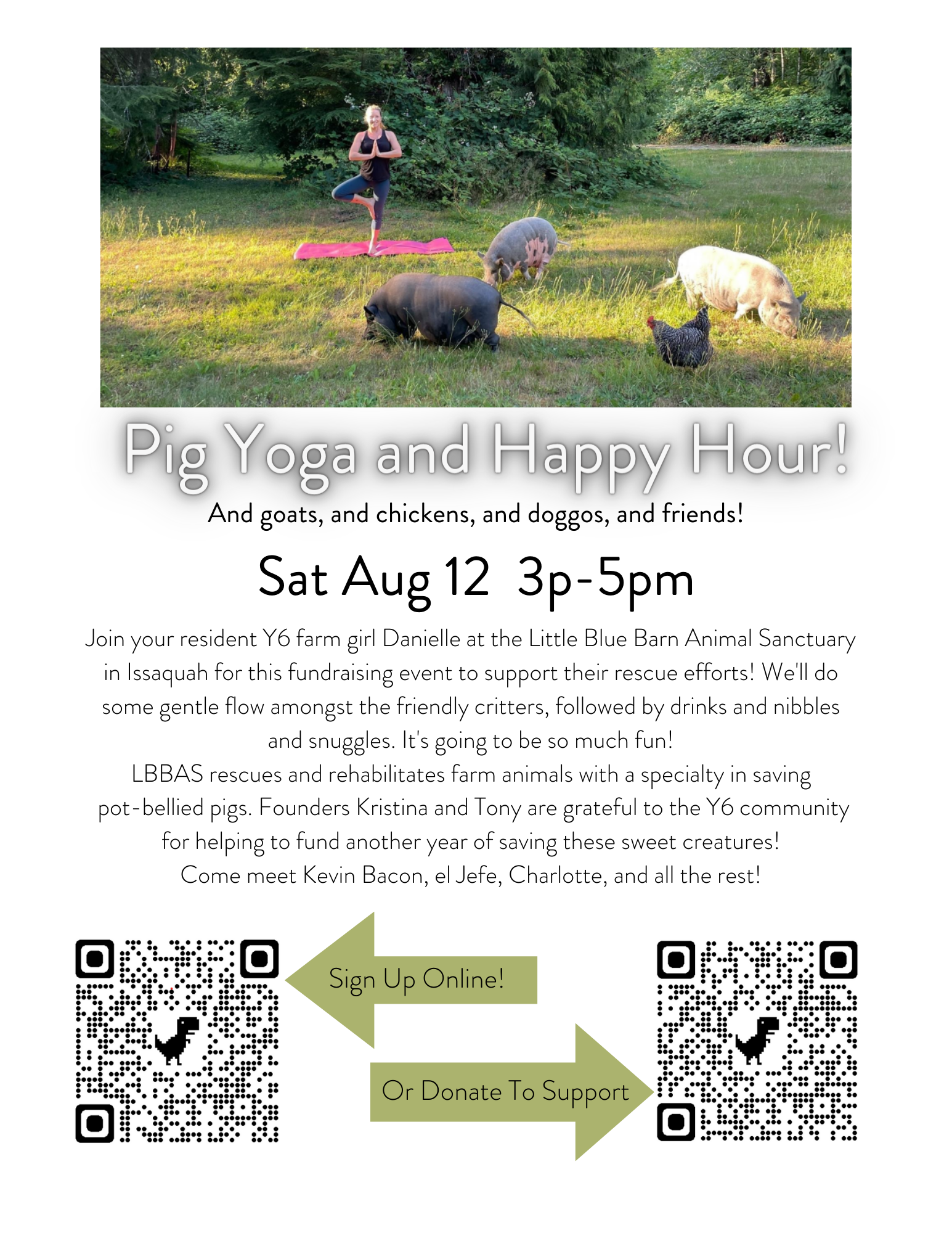 Pig Yoga and Happy Hour