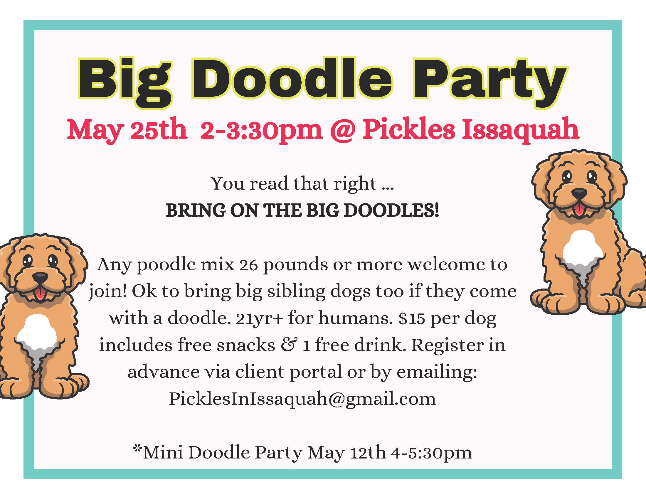 Big doodle party May 25th